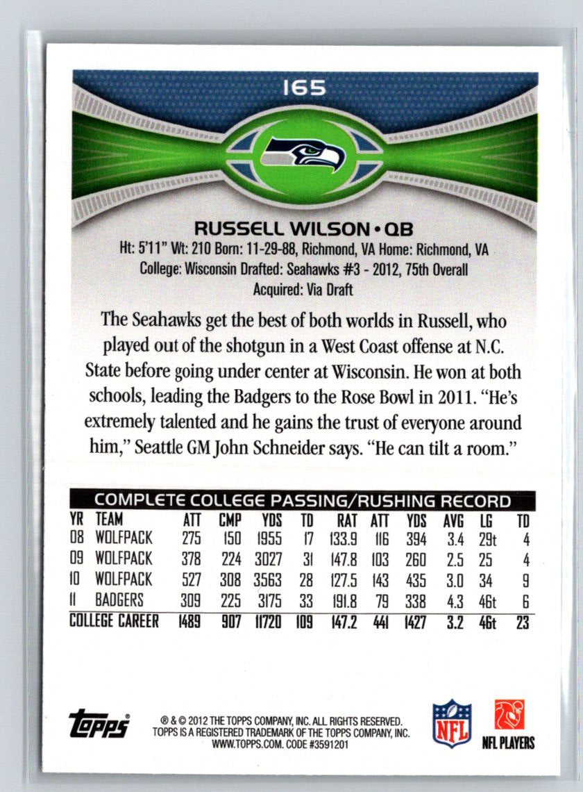 2012 Topps #165 Russell Wilson P53