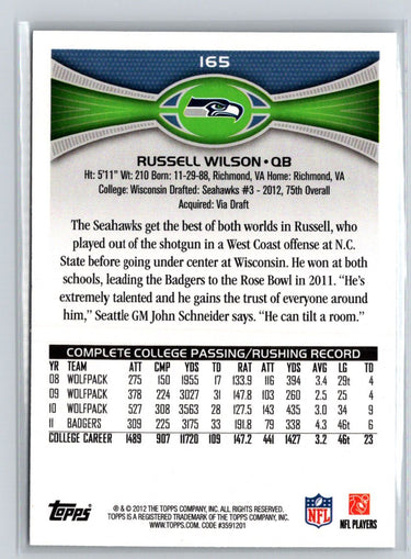 2012 Topps #165 Russell Wilson P53