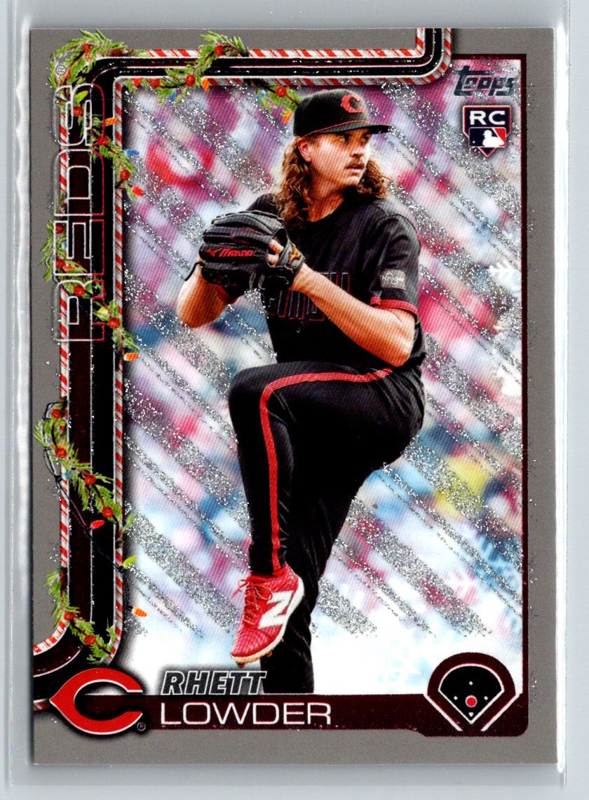 2025 Topps Holiday #H104 Rhett Lowder Silver Glitter Holiday P54