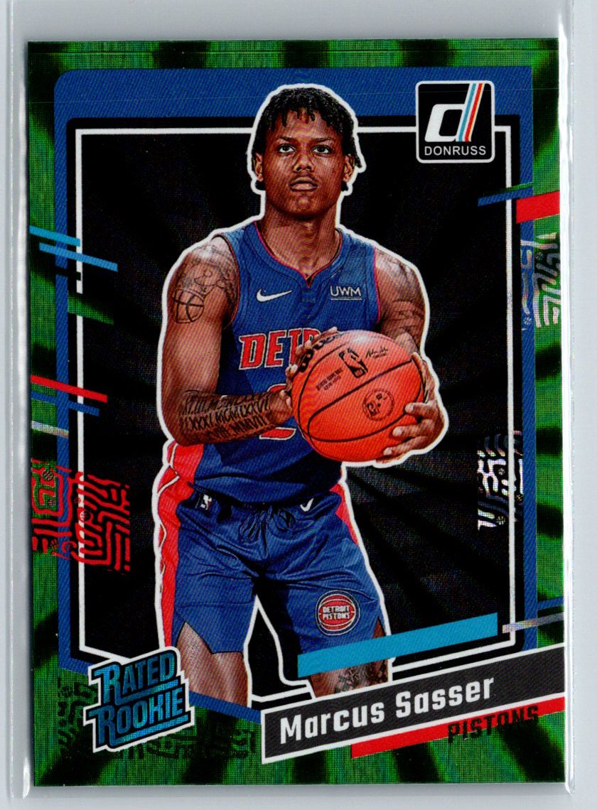 2023-24 Donruss #222 Marcus Sasser Green Laser Holo P54