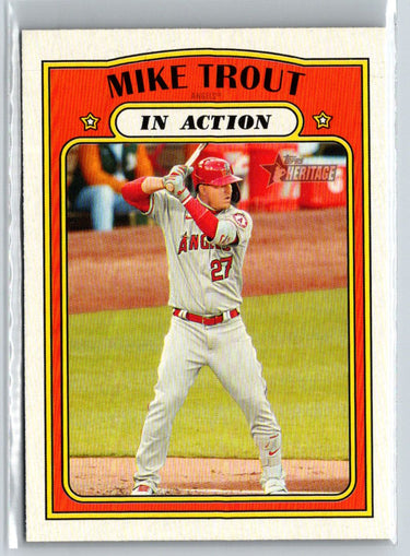 2021 Topps Heritage #170 Mike Trout P54