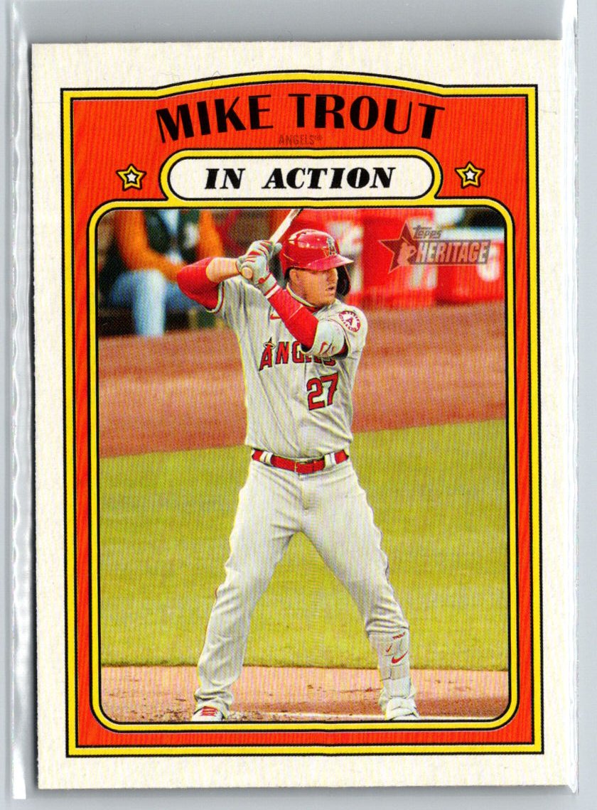 2021 Topps Heritage #170 Mike Trout P54
