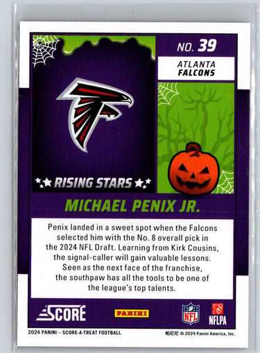 2024 Score-A-Treat #39 Michael Penix Jr. Rising Stars Orange Pumpkin P55
