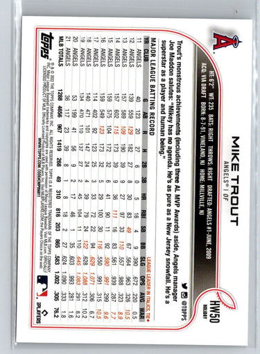 2022 Topps Holiday #HW50b Mike Trout P56