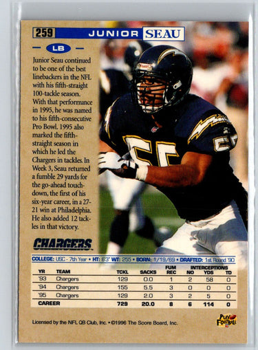 1996 Pro Line #259 Junior Seau Anaheim National P57