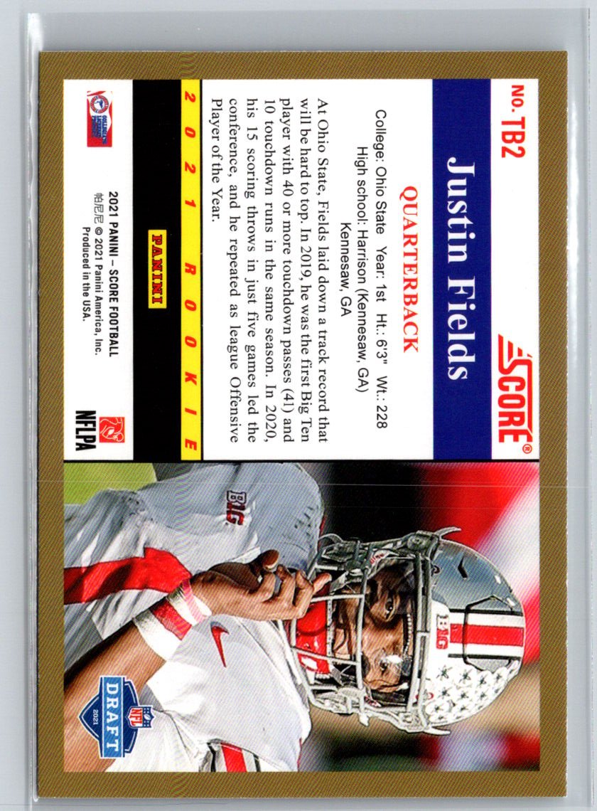 2021 Score #TB2 Justin Fields 1991 Throwback P58