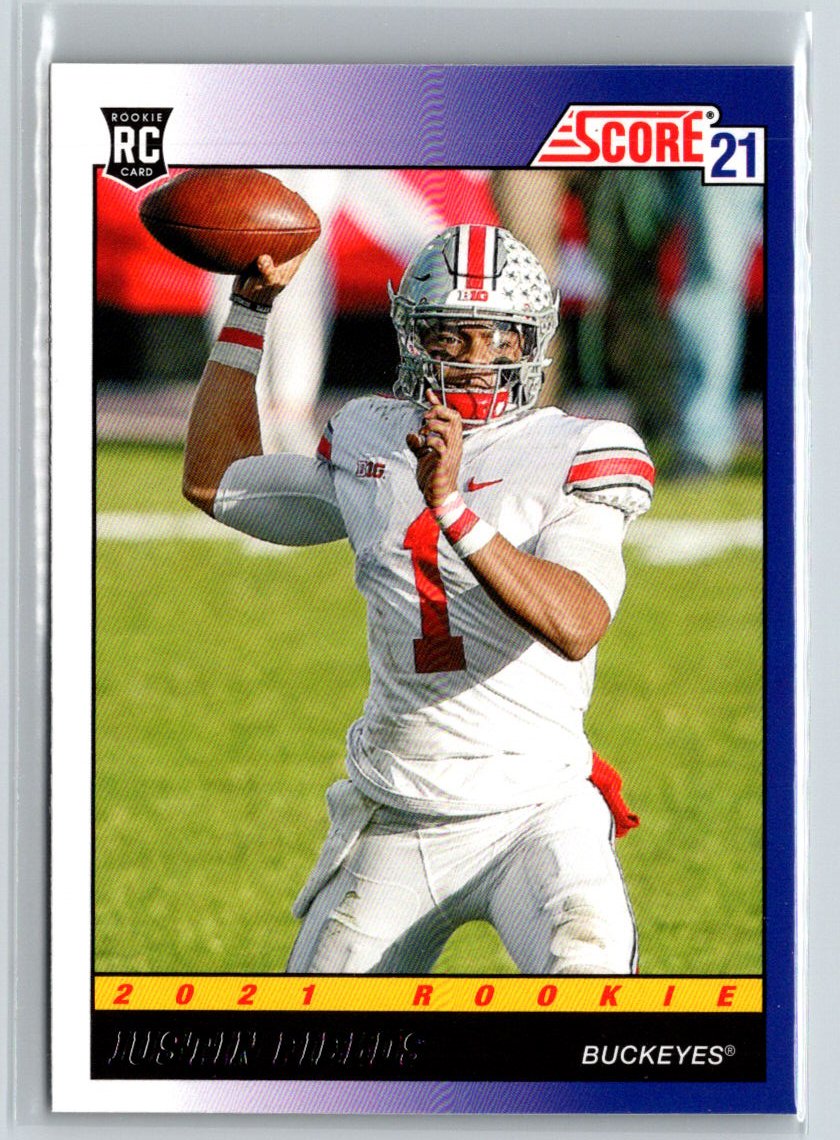 2021 Score #TB2 Justin Fields 1991 Throwback P58