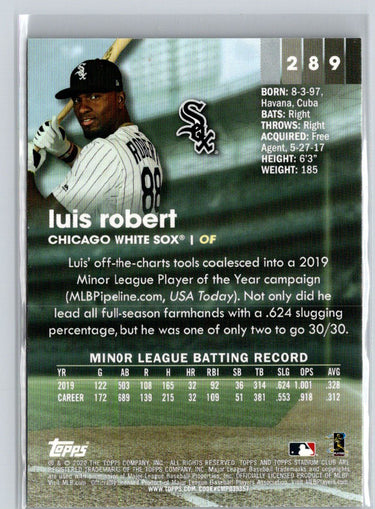 2020 Stadium Club #289 Luis Robert P58