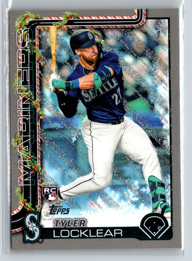 2025 Topps Holiday #H165 Tyler Locklear Silver Glitter Holiday P59