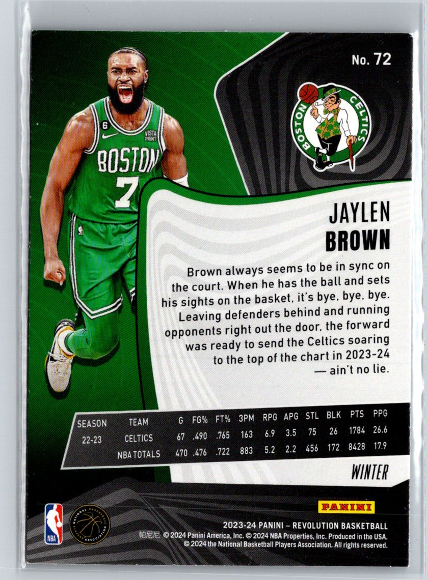 2023-24 Panini Revolution #72 Jaylen Brown Winter P59