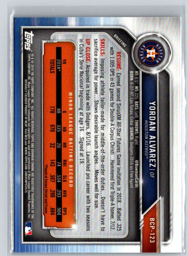 2019 Bowman #BCP-123 Yordan Alvarez Chrome Prospects P59
