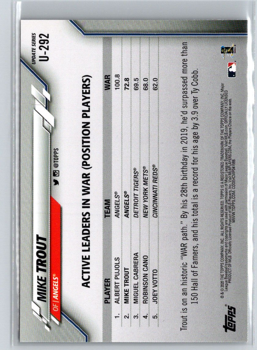 2020 Topps Update #U-292 Mike Trout P59