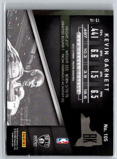2014-15 Panini Prestige Premium #105 Kevin Garnett Bonus Shots Red #/199 P60