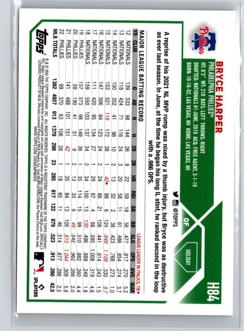 2023 Topps Holiday #H84b Bryce Harper P60