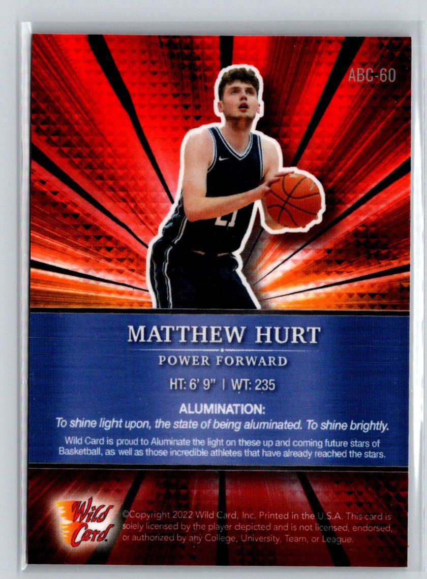 2021-22 Wild Card Alumination Matthew Hurt Holo-Lux  #/99 P60