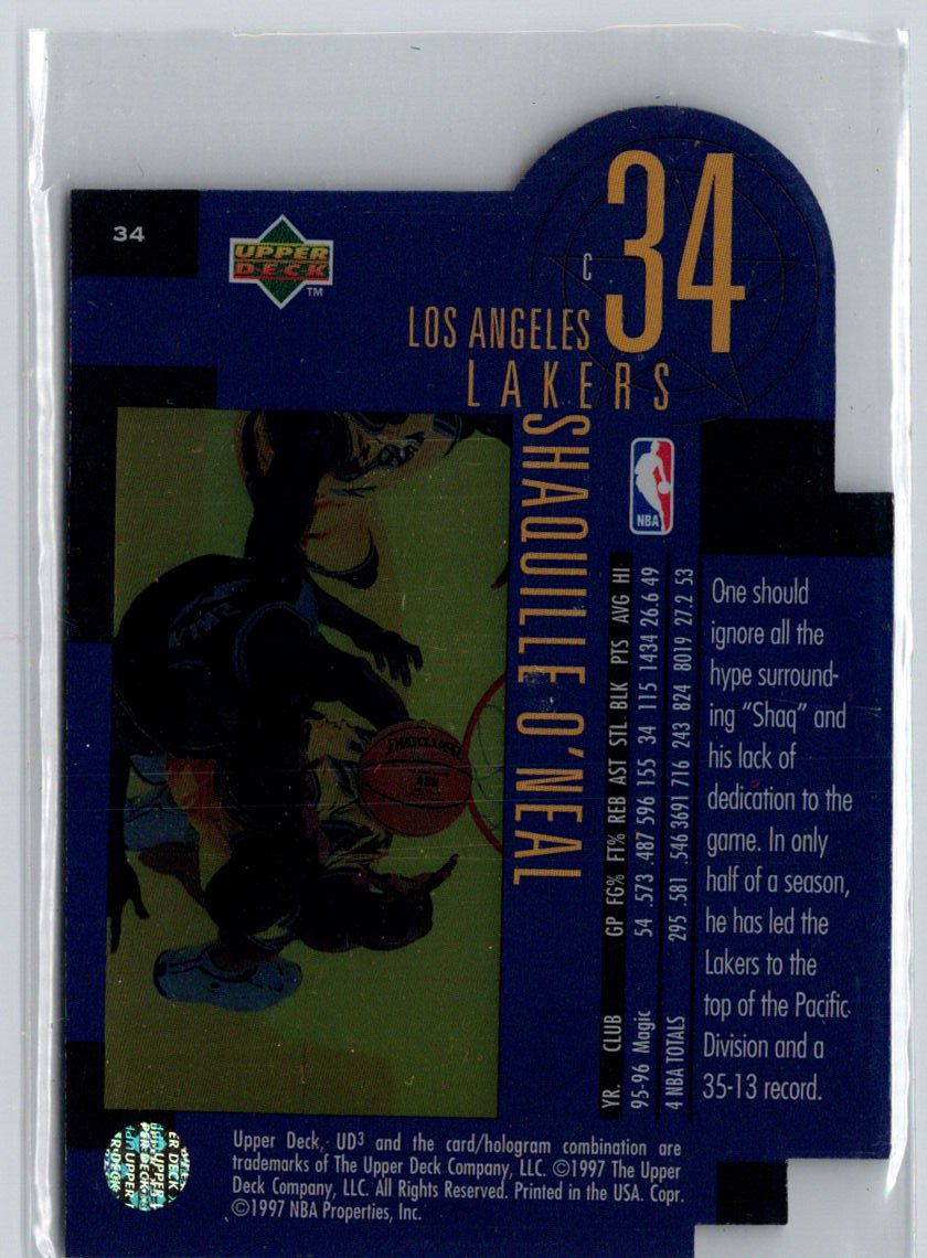 1996-97 Upper Deck UD3 #34 Shaquille O'Neal P61