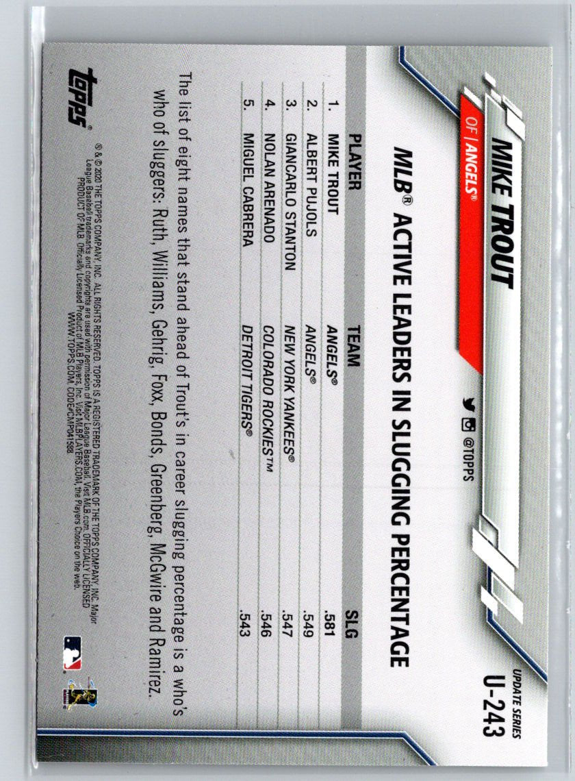 2020 Topps Update #U-243 Mike Trout P61