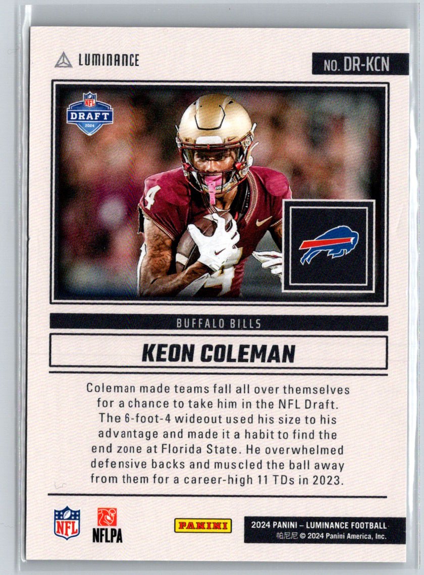 2024 Panini Luminance #DR-KCN Keon Coleman Dynamic Rookies P62