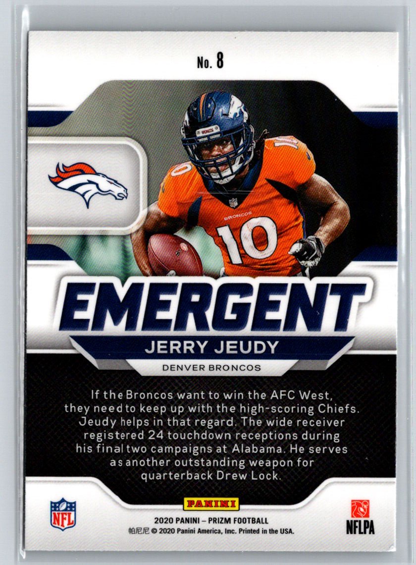 2020 Panini Prizm - Emergent #8 Jerry Jeudy P62
