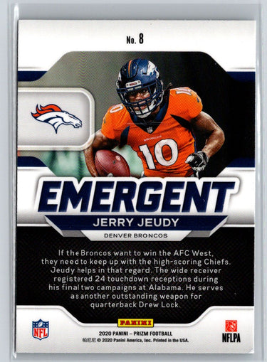 2020 Panini Prizm - Emergent #8 Jerry Jeudy P62