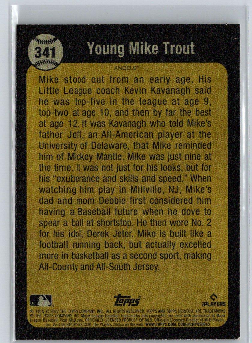 2022 Topps Heritage #341 Mike Trout P62