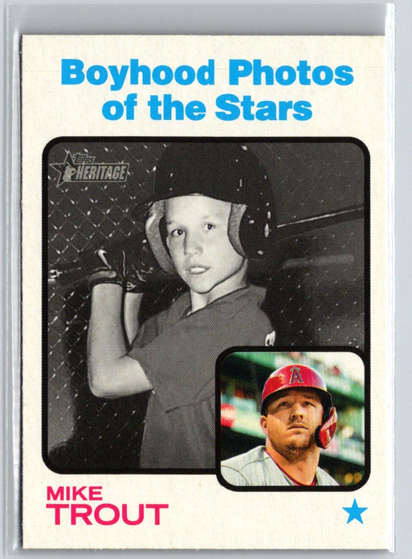 2022 Topps Heritage #341 Mike Trout P62