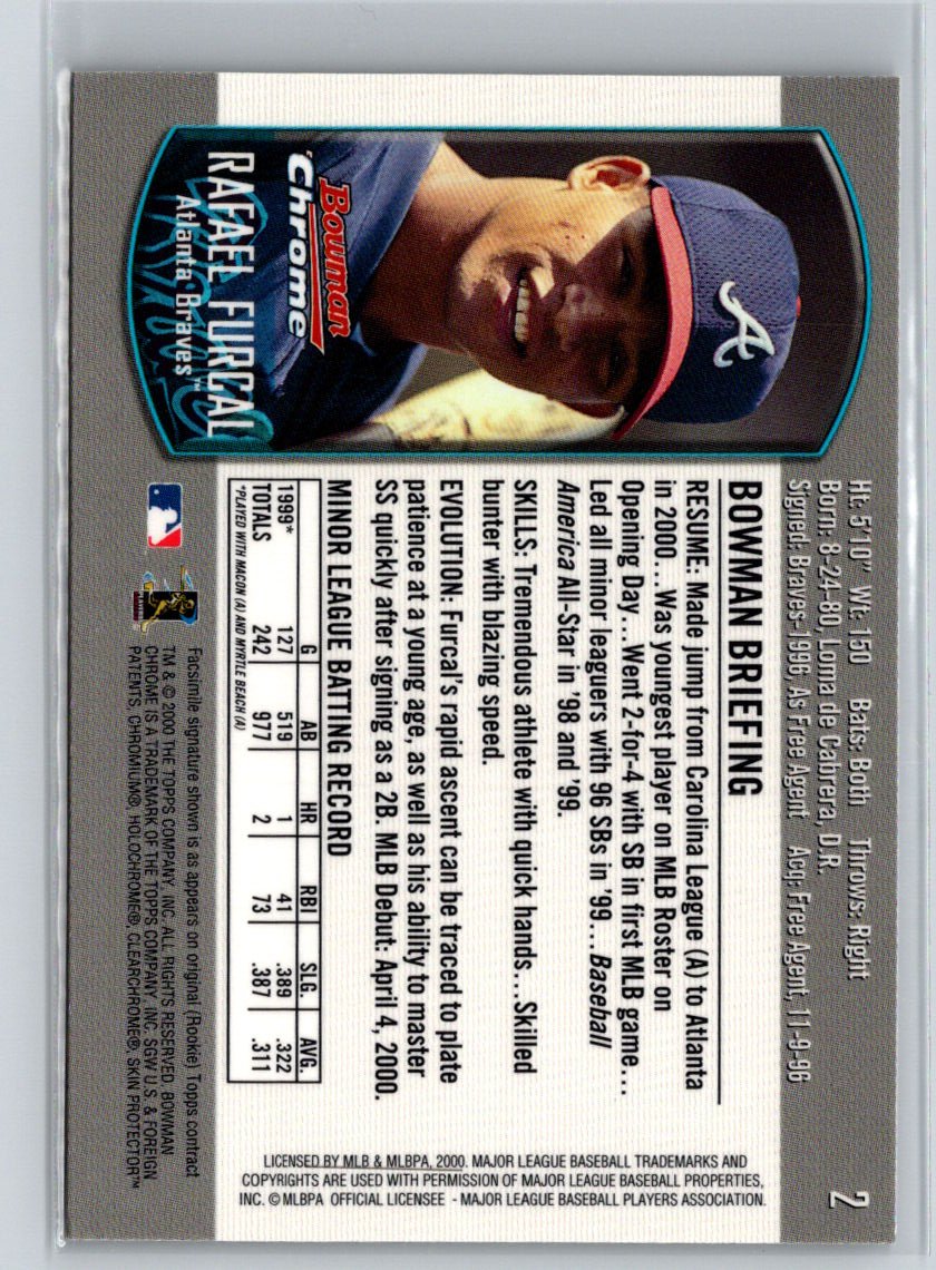 2000 Bowman Chrome Draft Picks & Prospects #2 Rafael Furcal P63