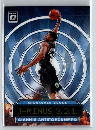 2019-20 Donruss Optic #8 Giannis Antetokounmpo T-Minus 3, 2, 1, P63