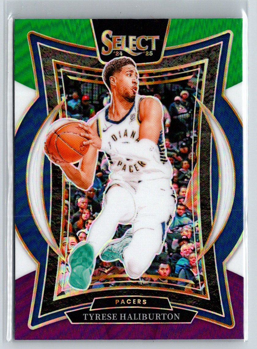 2024-25 Panini Select #64 Tyrese Haliburton green Flash Prizm P64