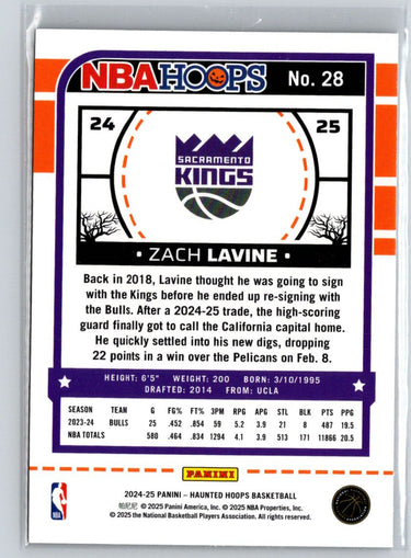2024-25 Hoops Haunted Hoops #28 Zach LaVine Orange P64