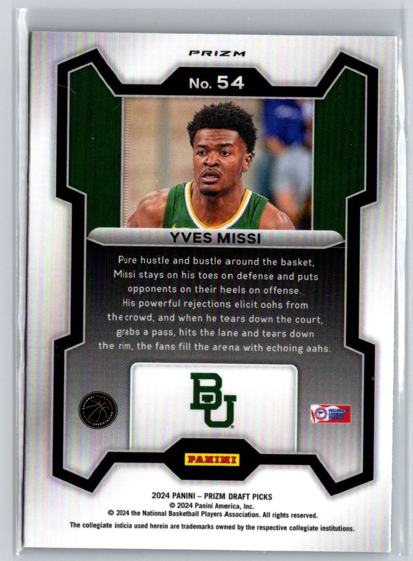 2024 Panini Prizm Draft Picks #54 Yves Missi Prizms Purple Wave P64