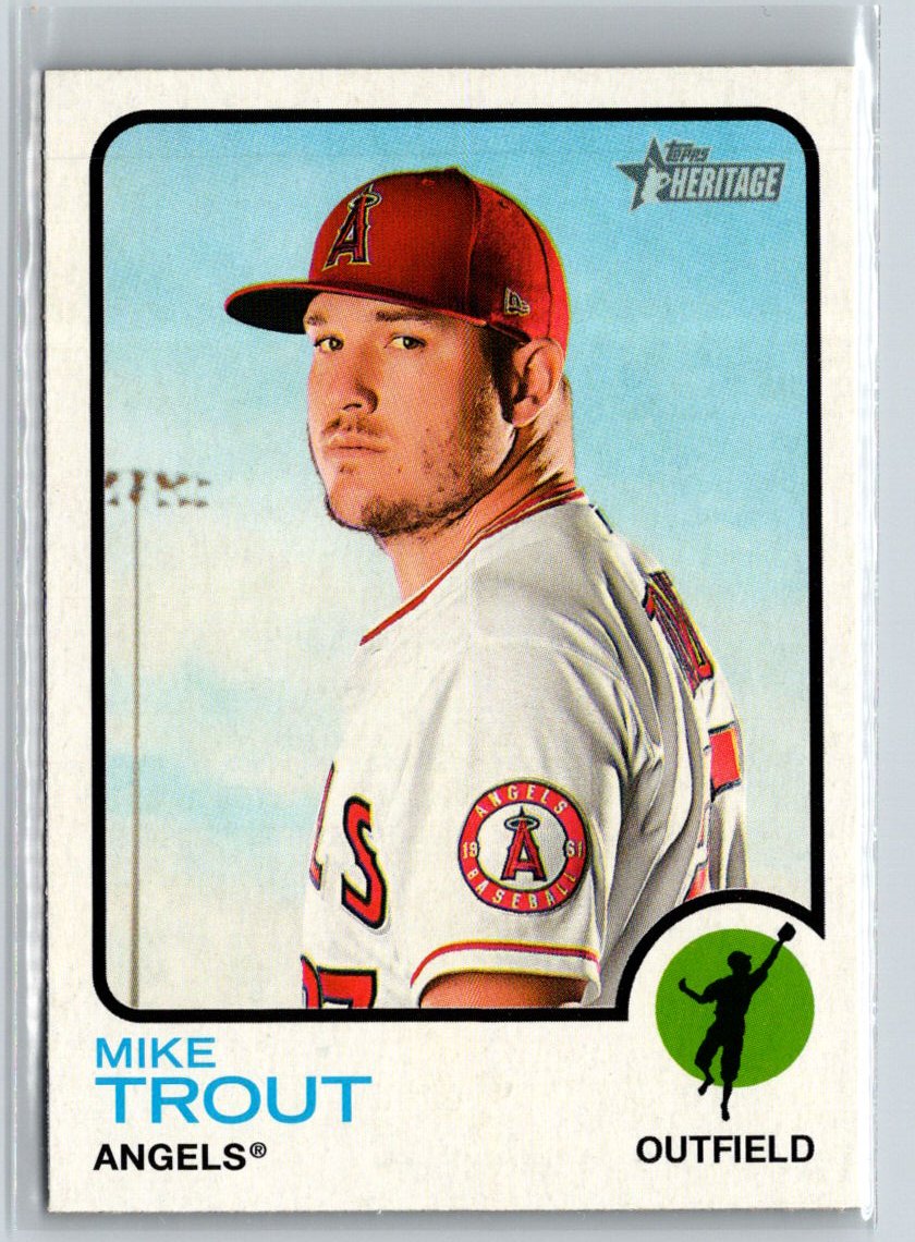 2022 Topps Heritage #100 Mike Trout P64