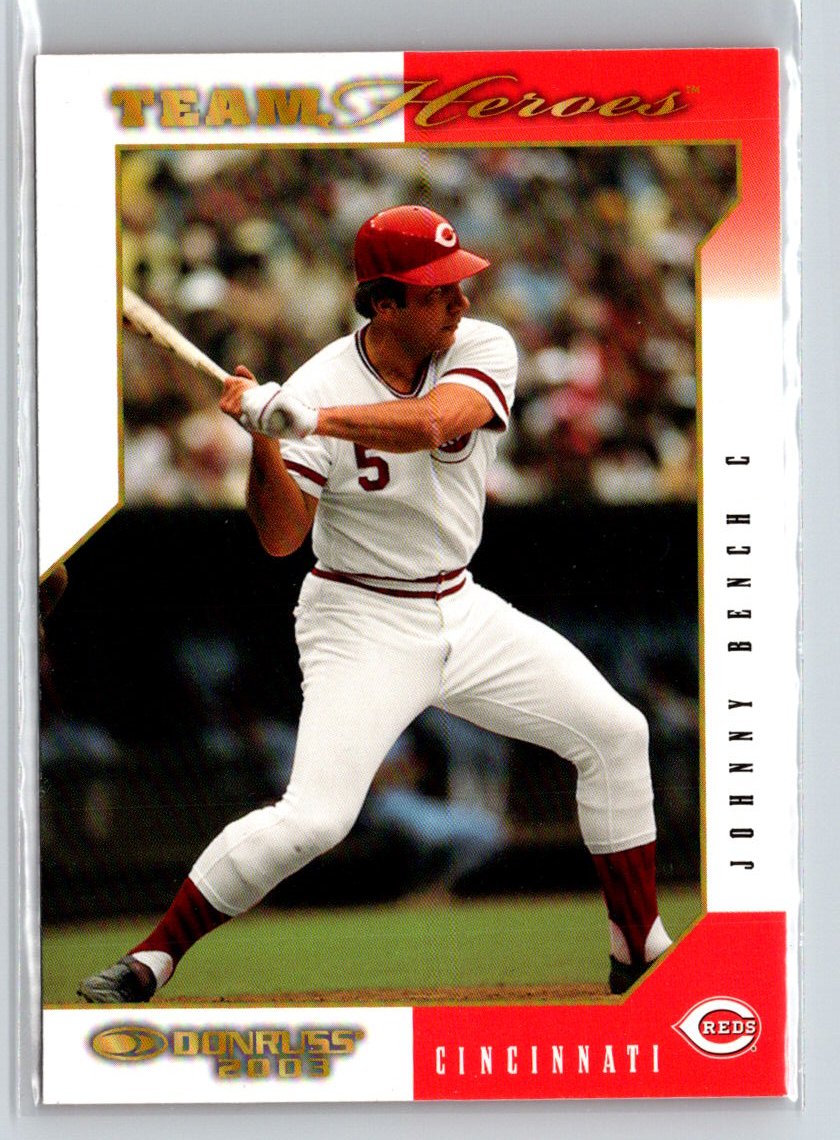 2003 Donruss Team Heroes #136 Johnny Bench P65