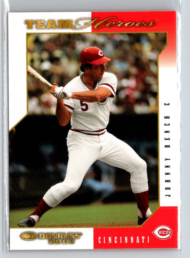 2003 Donruss Team Heroes #136 Johnny Bench P65