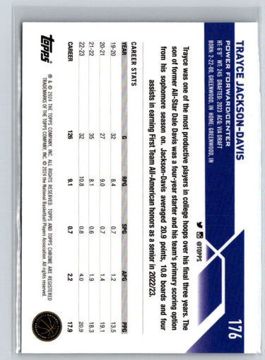 2023-24 Topps Chrome #176 Trayce Jackson-Davis P65