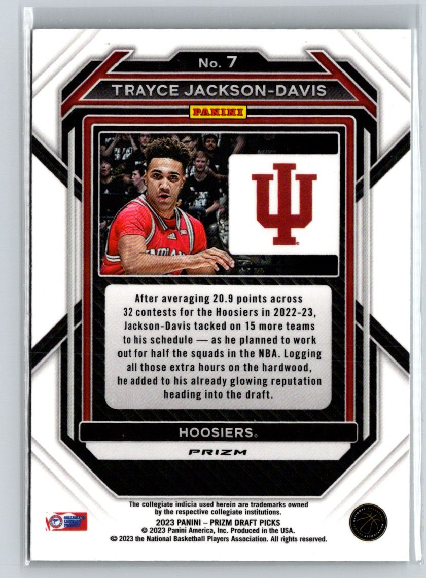 2023 Panini Prizm Draft Picks #7 Trayce Jackson-Davis Green P67