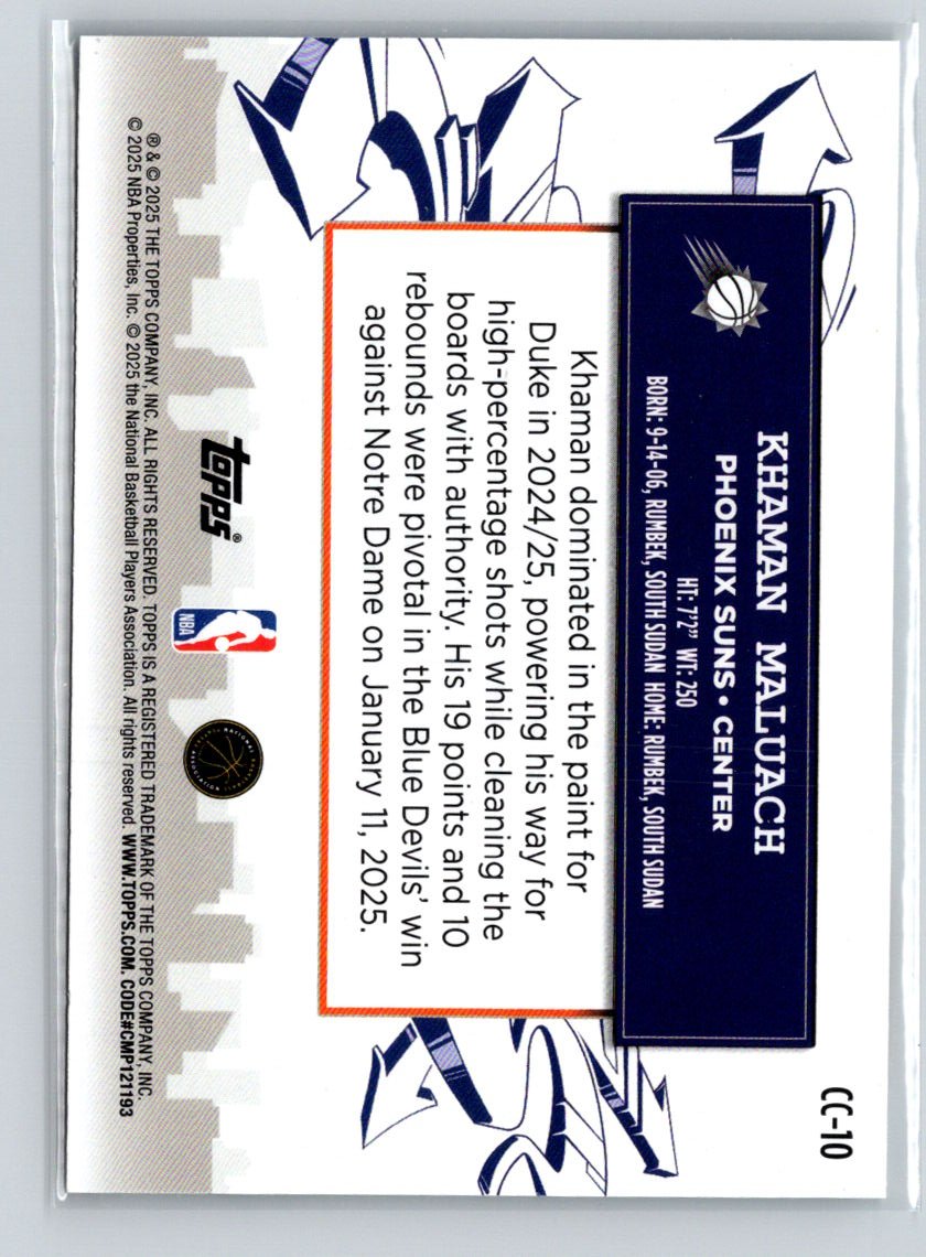 2025-26 Topps #CC-10 Khaman Maluach Clutch City Prospects P67