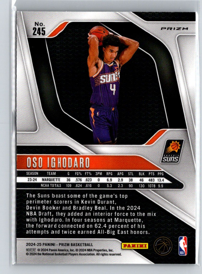 2024-25 Panini Prizm #245 Oso Ighodaro Prizms Silver P67
