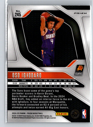 2024-25 Panini Prizm #245 Oso Ighodaro Prizms Silver P67