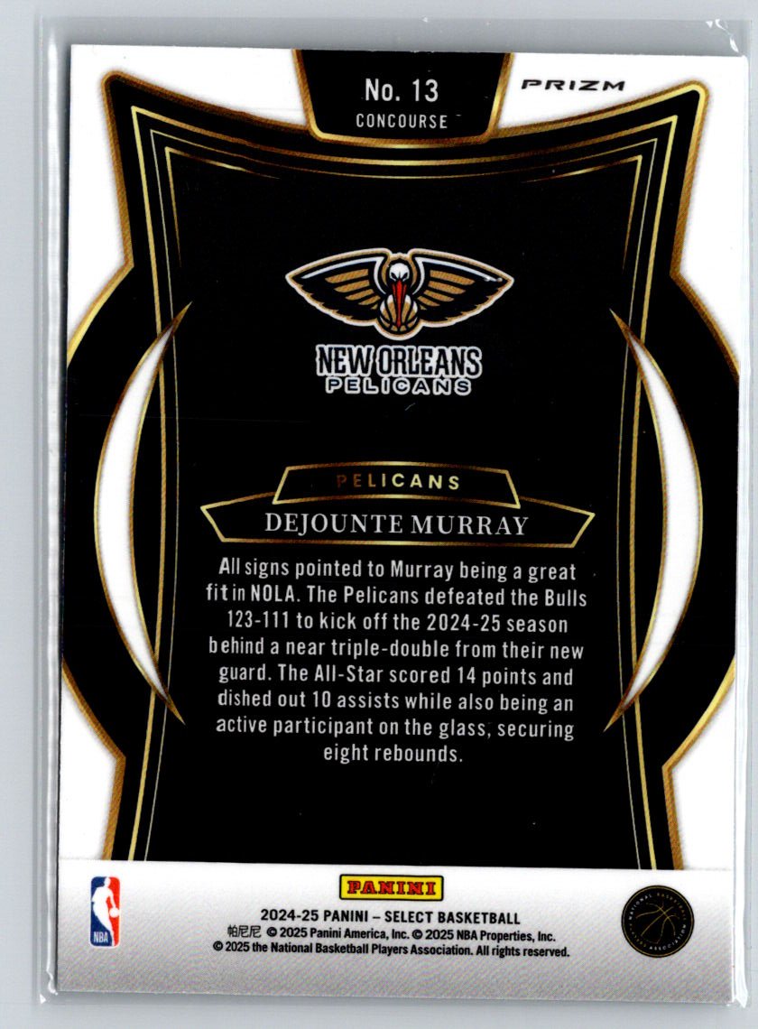 2024-25 Panini Select #13 Dejounte Murray Holo Prizm P67