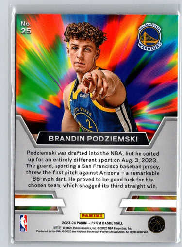 2023-24 Panini Prizm #25 Brandin Podziemski Instant Impact P68