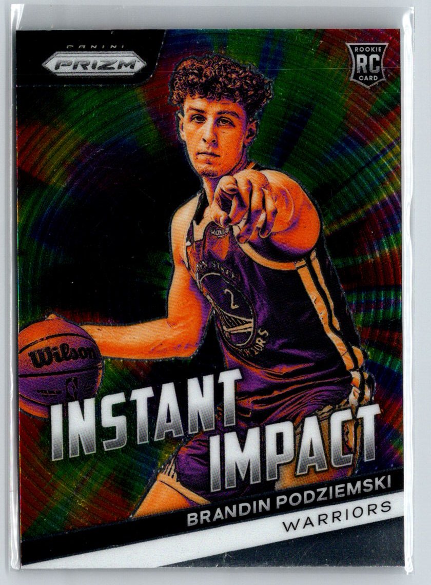 2023-24 Panini Prizm #25 Brandin Podziemski Instant Impact P68
