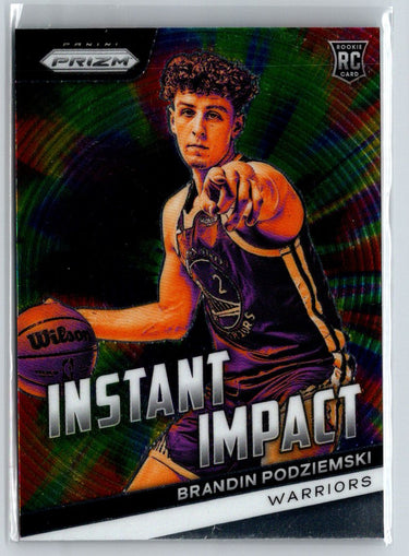 2023-24 Panini Prizm #25 Brandin Podziemski Instant Impact P68