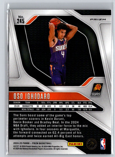 2024-25 Panini Prizm #245 Oso Ighodaro Prizms Pink Ice P68