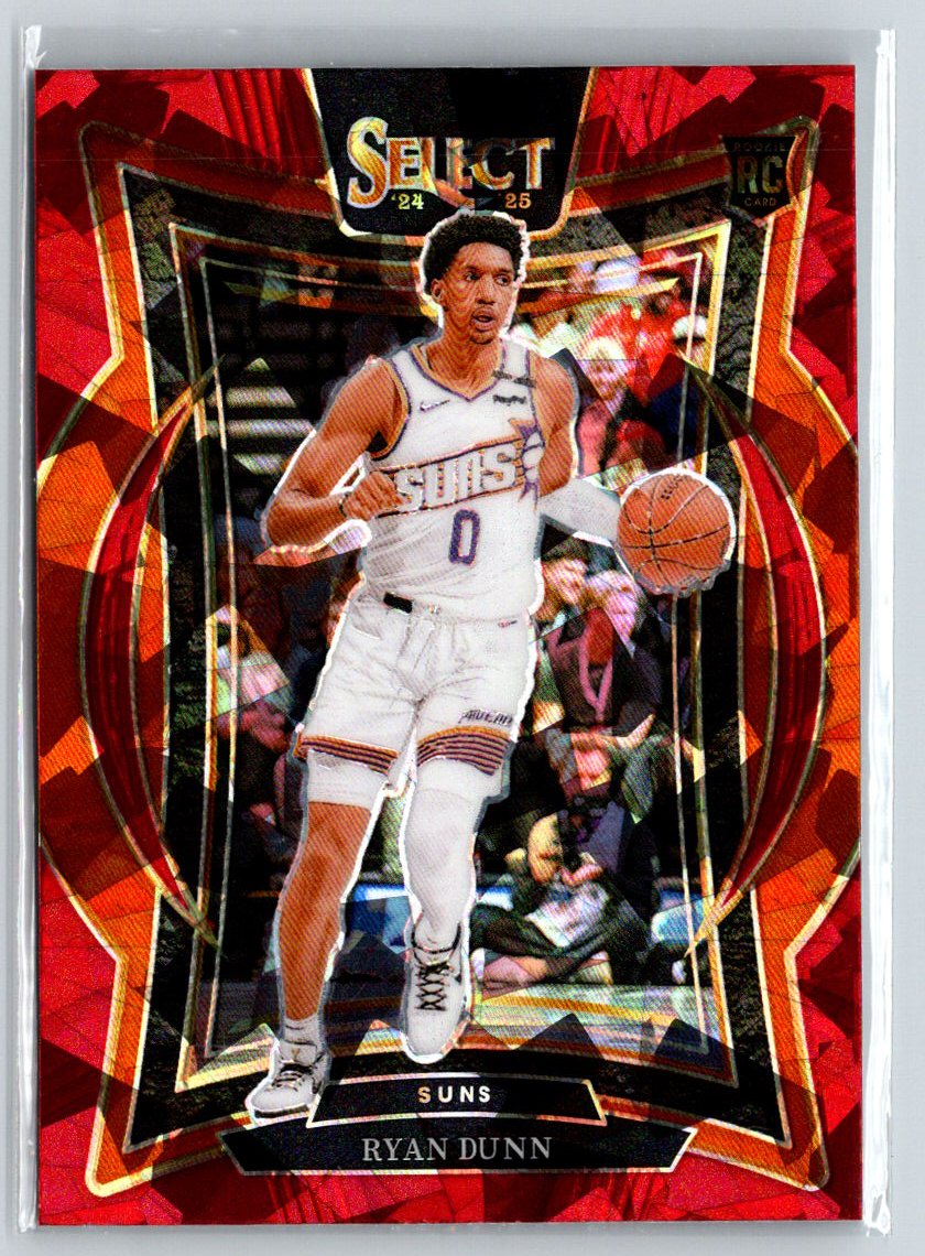 2024-25 Panini Select Ryan Dunn #100 Red Cracked Ice Prizm
