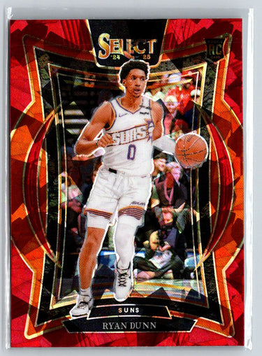 2024-25 Panini Select Ryan Dunn #100 Red Cracked Ice Prizm