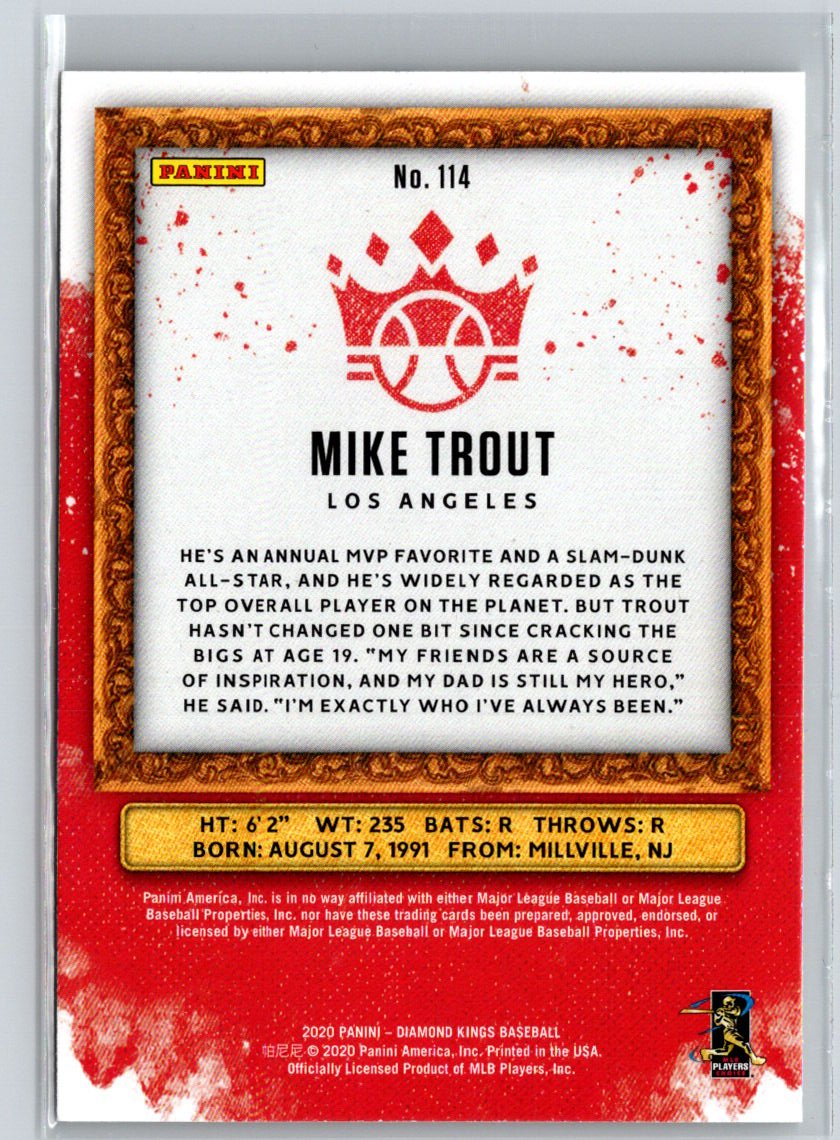2020 Panini Diamond Kings #114 Mike Trout P68