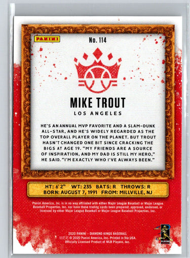 2020 Panini Diamond Kings #114 Mike Trout P68