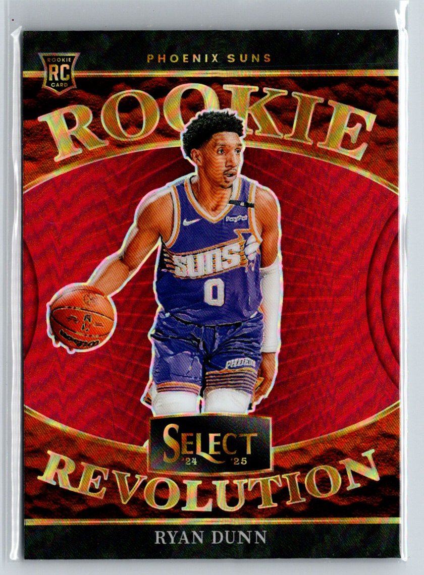 2024-25 Panini Select #9 Ryan Dunn Rookie Revolution Red Prizms P69