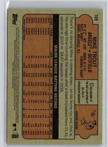 2021 Topps Heritage #169 Mike Trout P69